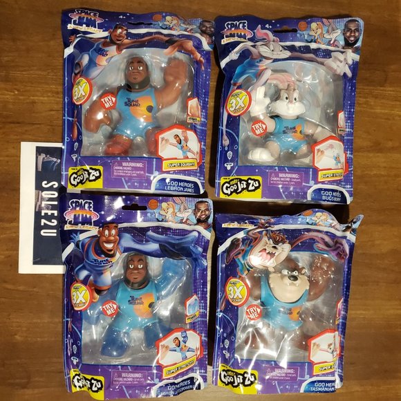 Space Jam Heroes of Goo Jit Zu Lebron James Regular & Power Bugs Bunny Tasmanian - Picture 1 of 5